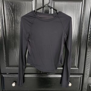 Shein - Black Long Sleeve Athletic Women's Top